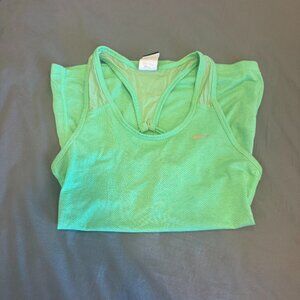 Nike Dri-FIT Neon Green Mesh Racerback Tank Top Size XS